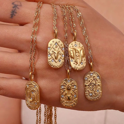 Dainty Zodiac Tarot Chain Necklace