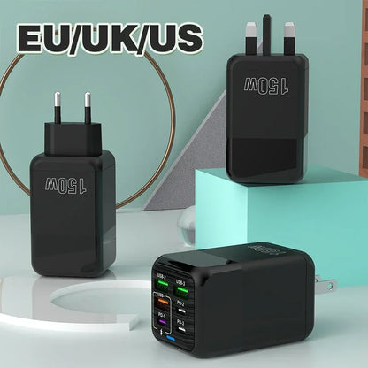 Fast 6-Port USB Charger Adapter for iPhone & Samsung