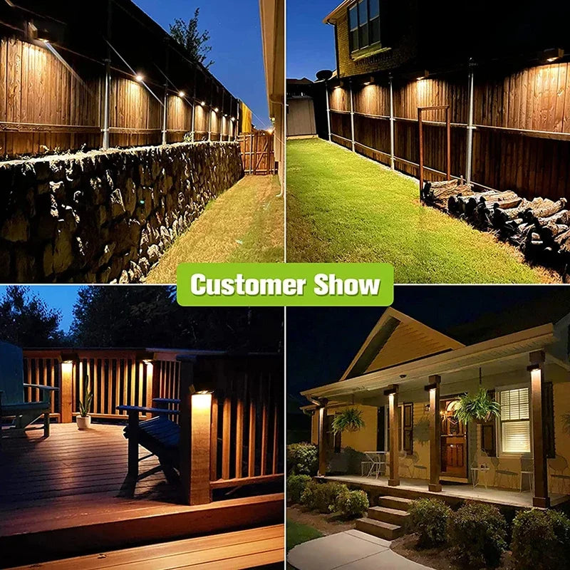 Bright Solar Powered Outdoor Wall Lamp