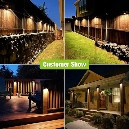 Bright Solar Powered Outdoor Wall Lamp