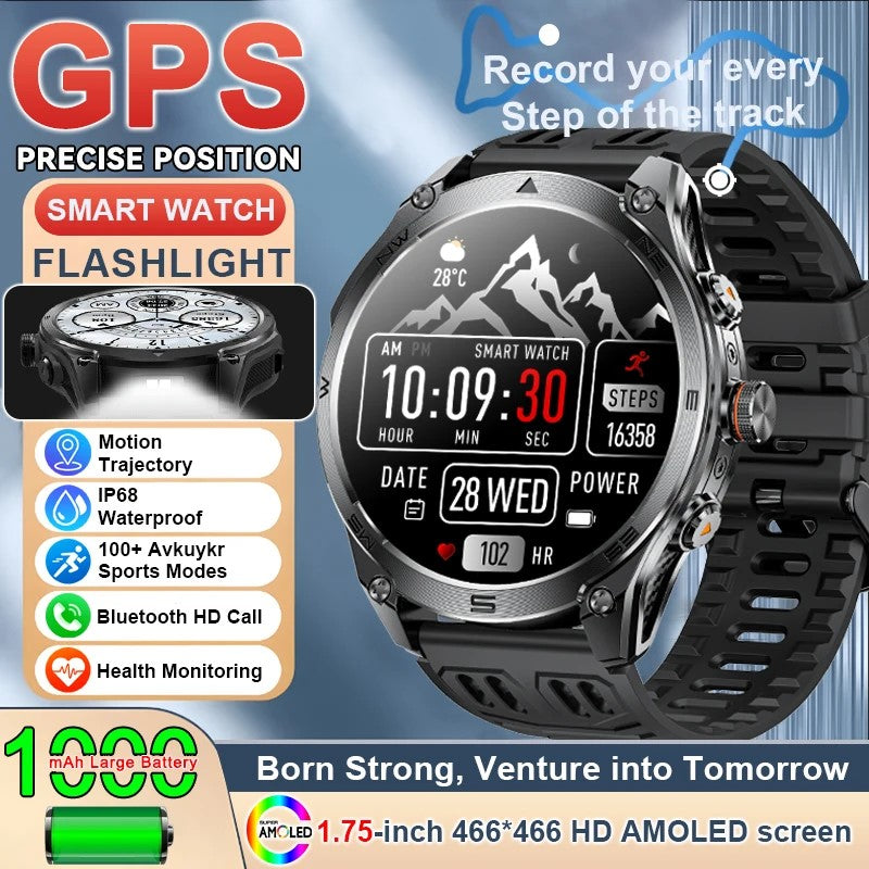 Advanced GPS Waterproof Sports Smartwatch