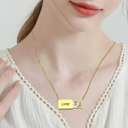 Personalized Photo Heart Locket Necklace
