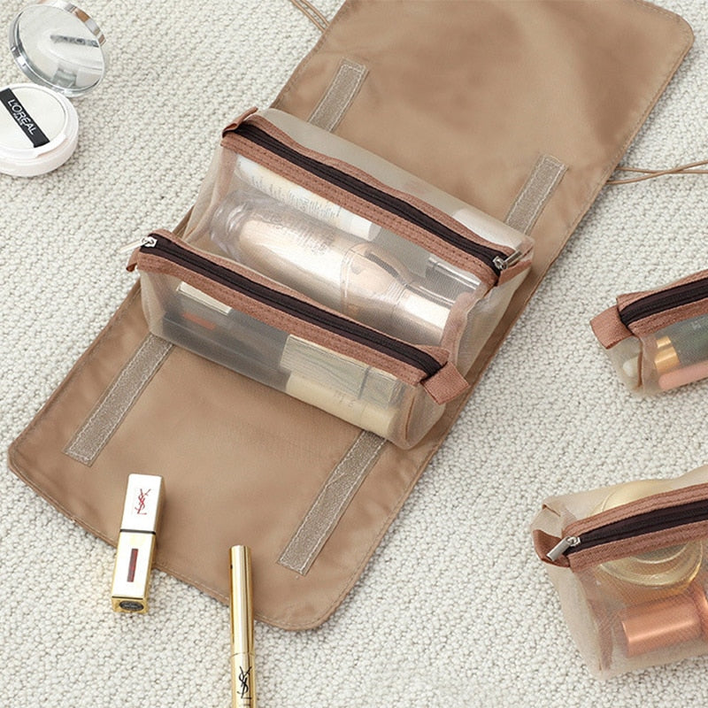 Compact Foldable Travel Toiletry Kit Bag