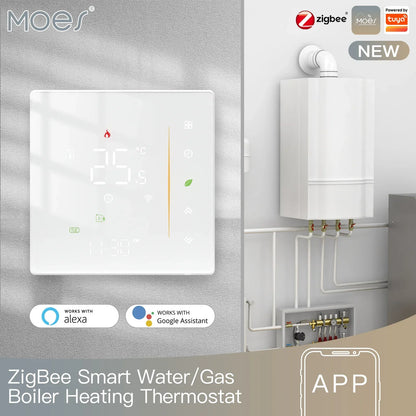 Smart Glass Thermostat Wall Mount Energy Efficient Hub