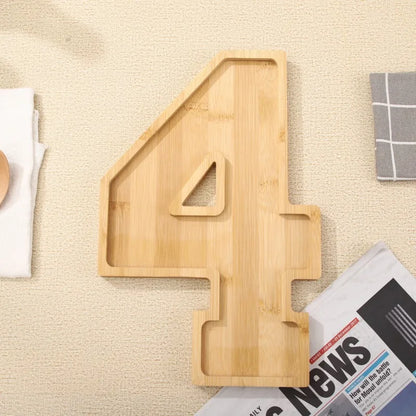 Rustic Wood Numbered Serving Platter