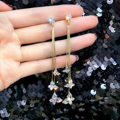 Lovely Flower Hanging Drop Earrings