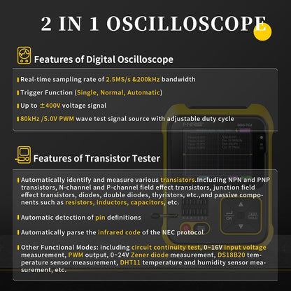 Accurate 2-in-1 Digital Multimeter Tester