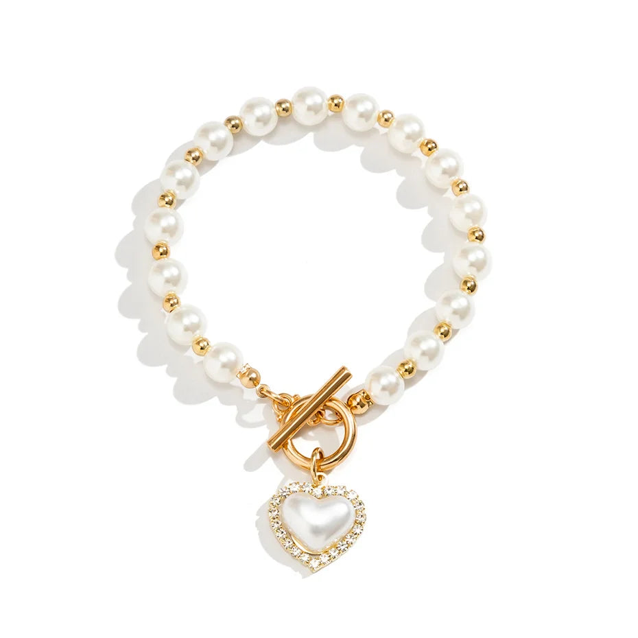 Elegant Crystal Heart Bangle Jewelry