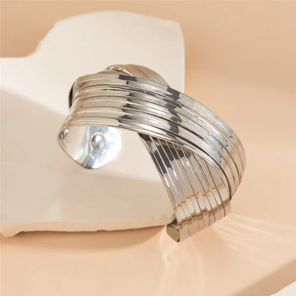 Unique Double Wrap Cross Bangle Jewelry