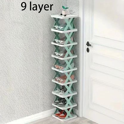 Compact Folding Shoe Storage Rack Shelf