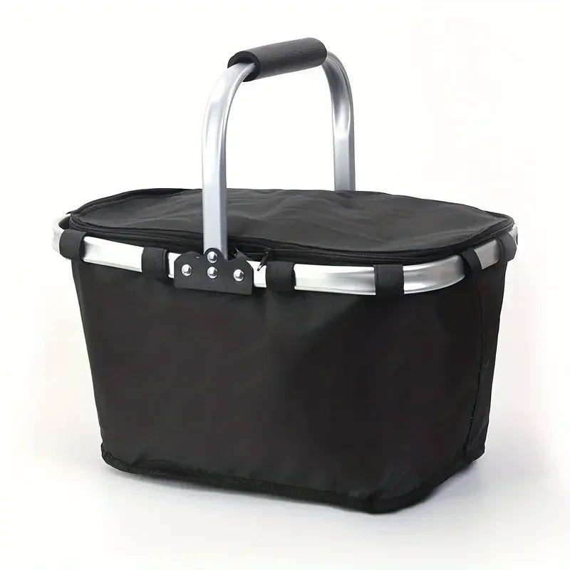 Compact Thermal Outdoor Food Basket with Handle - Luxicro