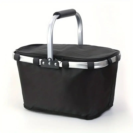 Compact Thermal Outdoor Food Basket with Handle - Luxicro