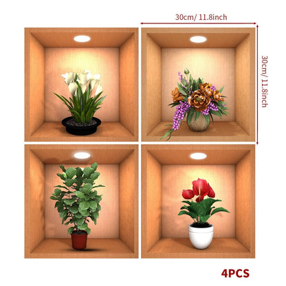 Vibrant Home Wall Flower Stickers - Luxicro