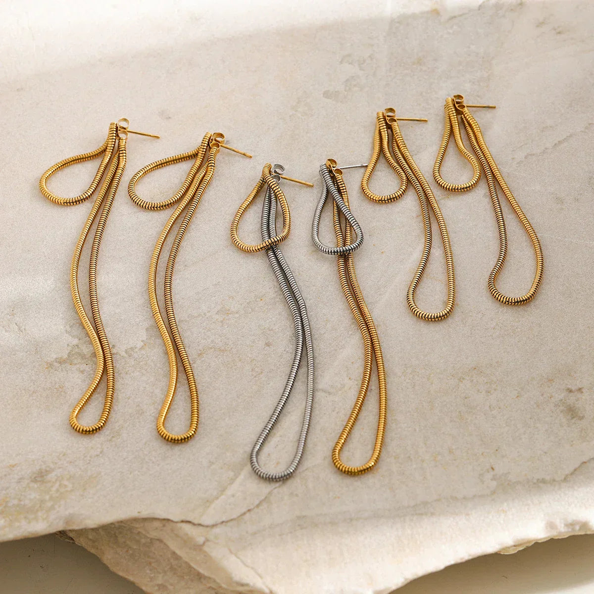 Trendy Snake Pendant Dangle Earrings