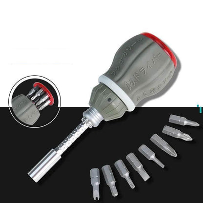 Compact Adjustable Magnetic Multi Bit Screwdriver Set - Luxicro