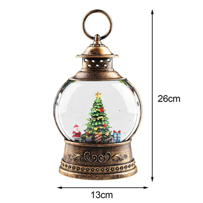 Classic Snow Globe Lantern with LED Light & Music
