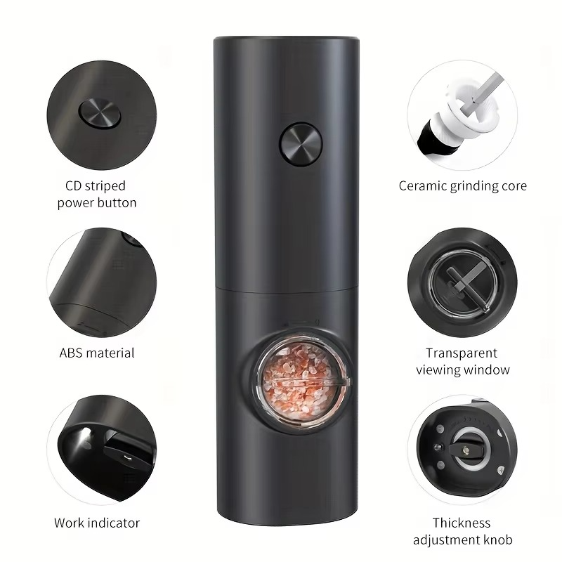 Electric Salt Pepper Grinder with LED Lighting