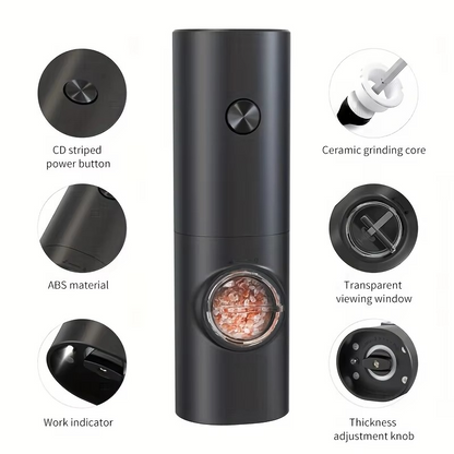Electric Salt Pepper Grinder with LED Lighting