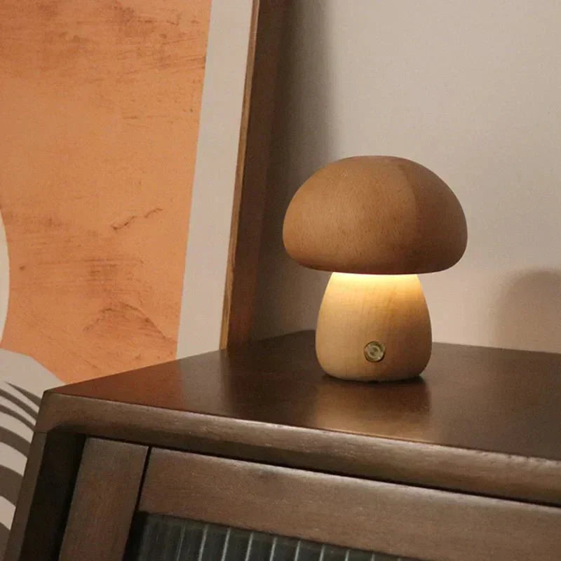Rustic Forest Mushroom Desk Lamp - Luxicro