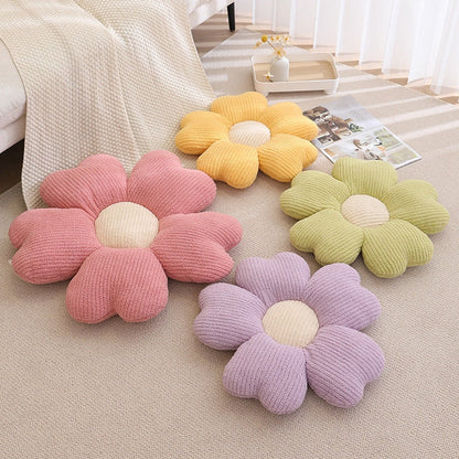 Soft Flower Design Accent Pillow