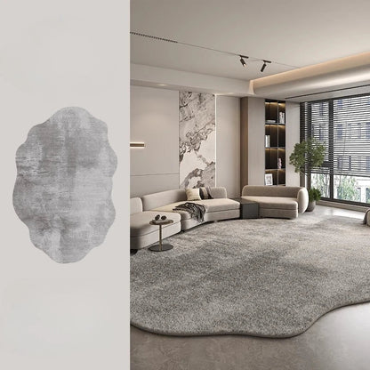 Plush Fuzzy Floor Rug Lamp for Living Room