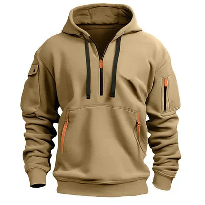Comfortable Men's Fleece Pullover Hoodie - Outdoor Wear