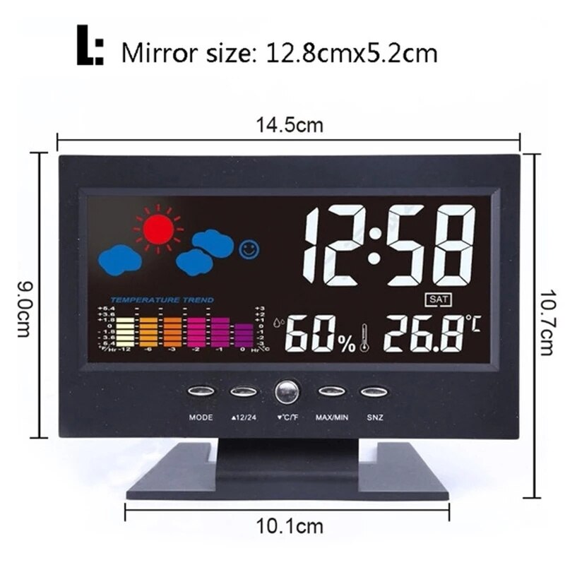Clear LCD Radio Controlled Alarm Clock