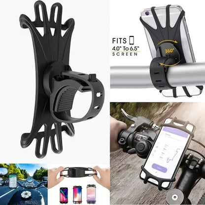 Adjustable Bike Phone Holder 360 Degree Soft Grip