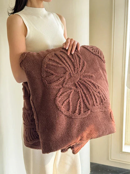 Cozy Plush Throw Blanket with Colorful Butterfly Pattern