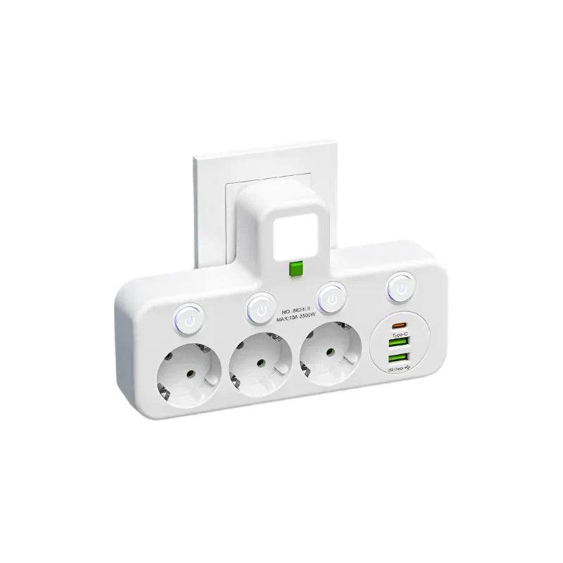 Smart Surge Protector with USB and Type C Ports