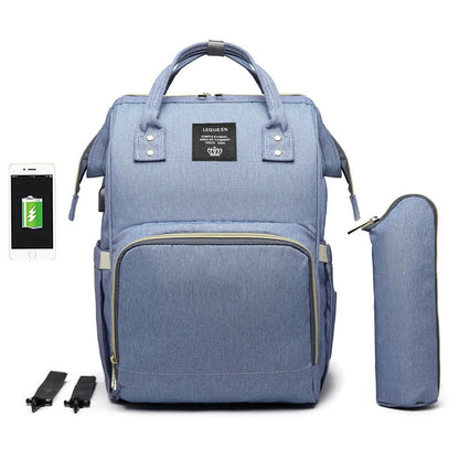 Spacious Baby Diaper Bag USB Backpack