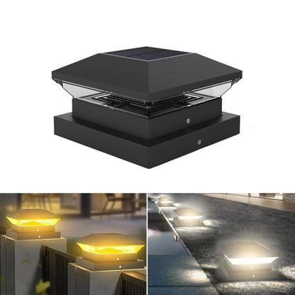 Outdoor Solar Post Lamp Adjustable Warm White Waterproof