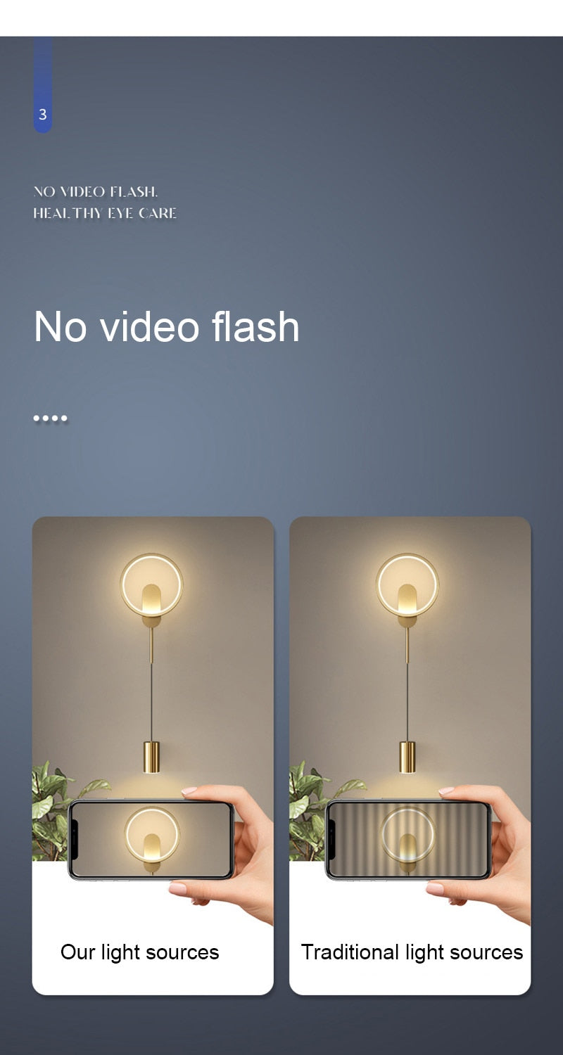 Contemporary LED Gold Sconce Wall Lamp 24W