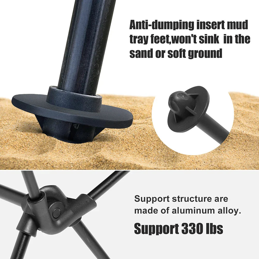 Portable Folding Outdoor Chair with Durable Aluminum Frame