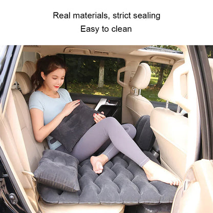 Inflatable Car Travel Bed with Pillow & Patch Kit