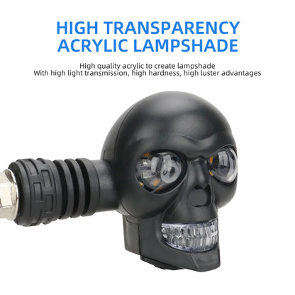 Bold Skull LED Bike Turn Signal Light