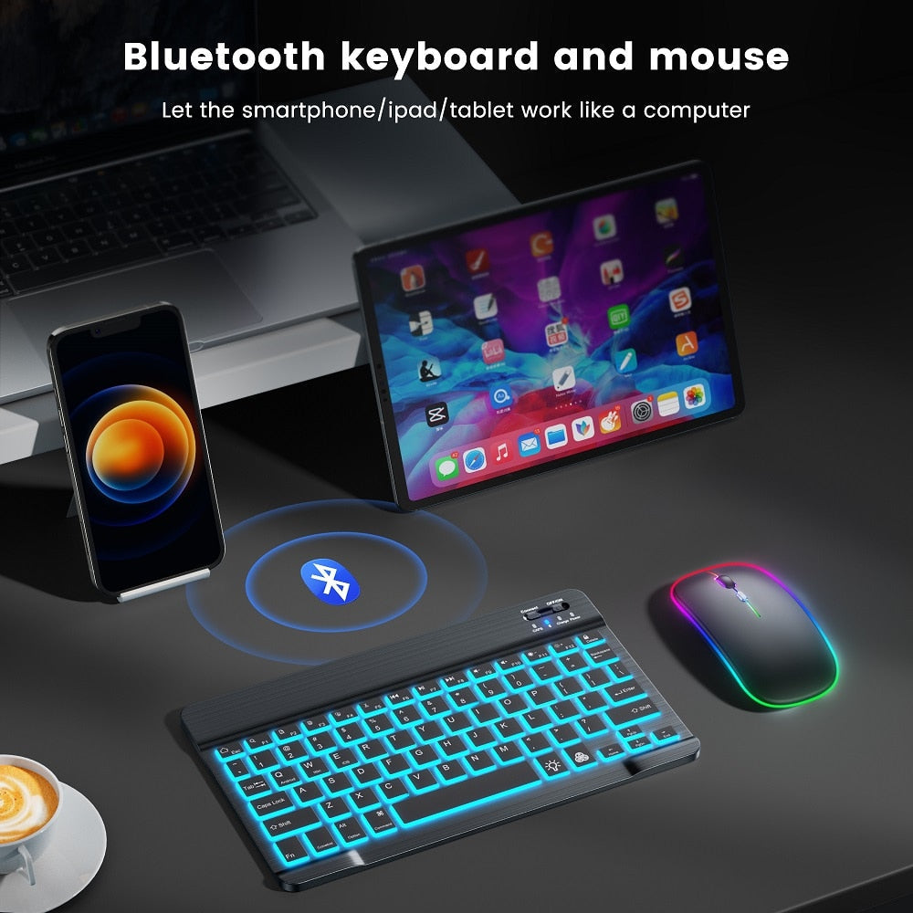 Compact Wireless Keyboard Mouse Combo