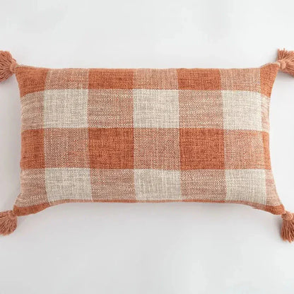 Stylish Home Cushion Cover with Colorful Tassels