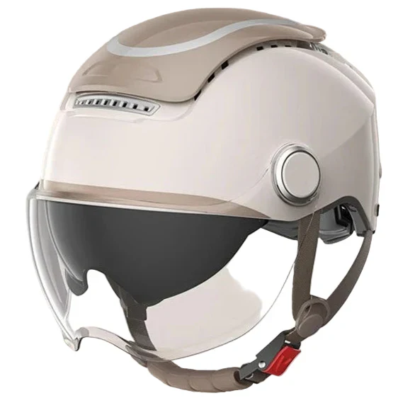 Lightweight Open Face Motorcycle Helmet with Dual Visor