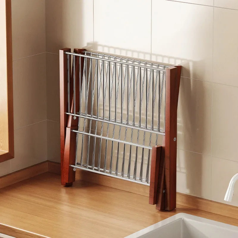 Compact Space Saving Folding Dish Rack
