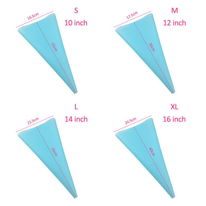Reusable 4-Piece Pastry Decorating Bag Set