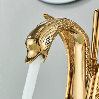 Premium One Handle Brushed Gold Sink Faucet