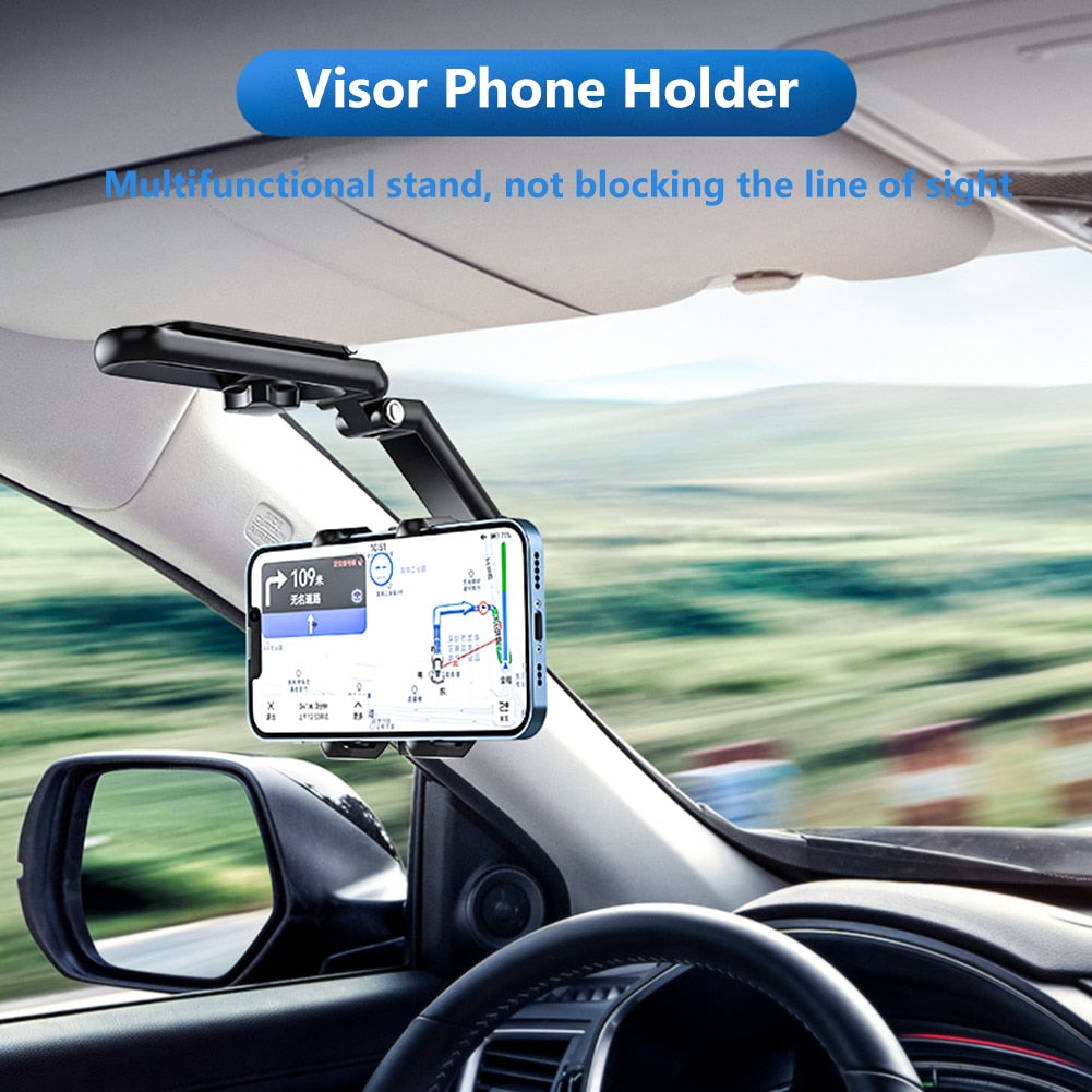 Adjustable Car Phone Holder Visor Mount