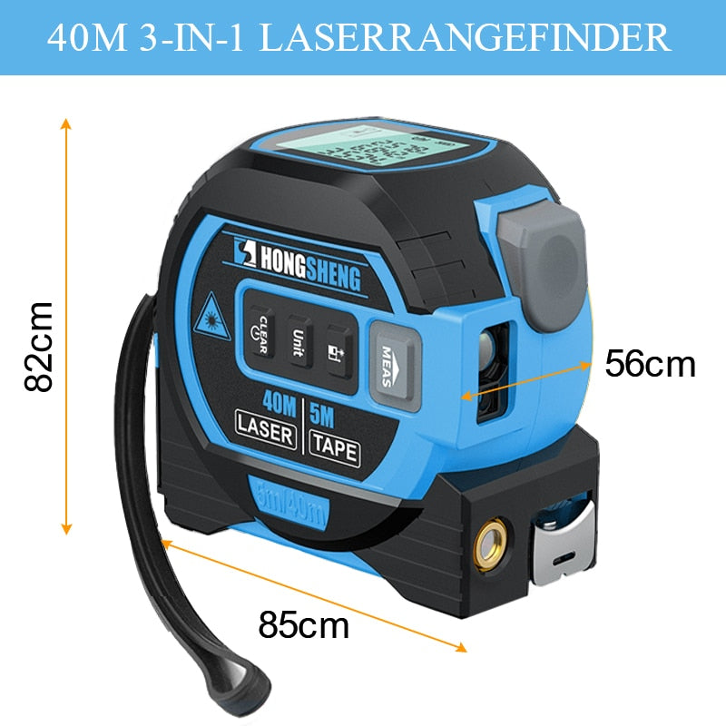Compact 3 in 1 Laser Distance Meter Tool
