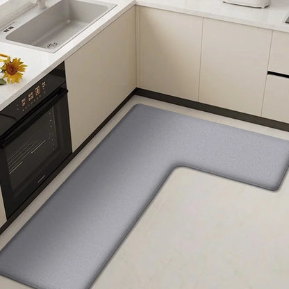 Plush Non-Slip L-Shaped Kitchen Floor Mat