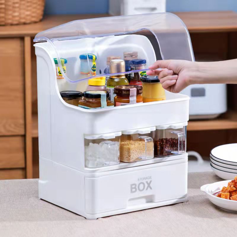 Space Saving Double Tier Spice Rack Organizer - Luxicro