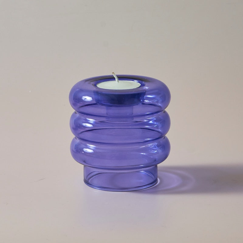 Unique Clear Spiral Candle Holder