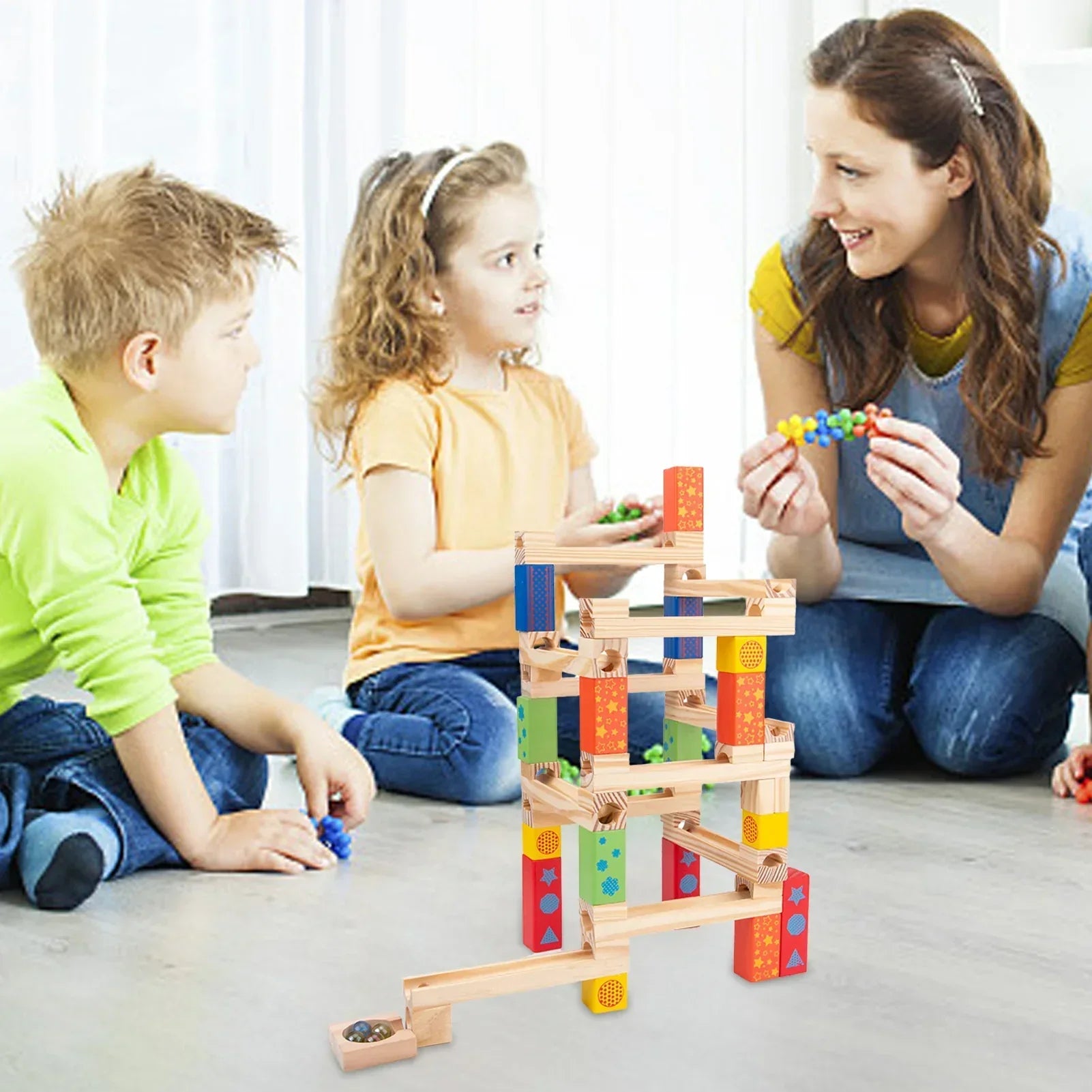 Exciting Marble Track Construction Toy Set - Luxicro