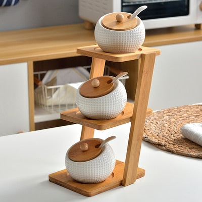 Contemporary Intelligent Porcelain Spice Jars