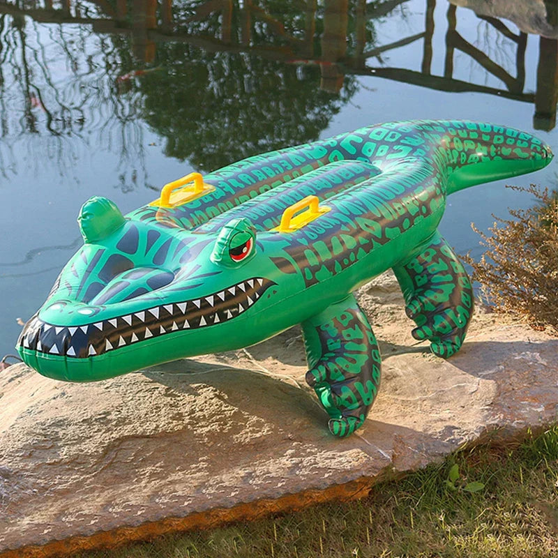 Colorful Pool Float Inflatable Crocodile Toy - Luxicro